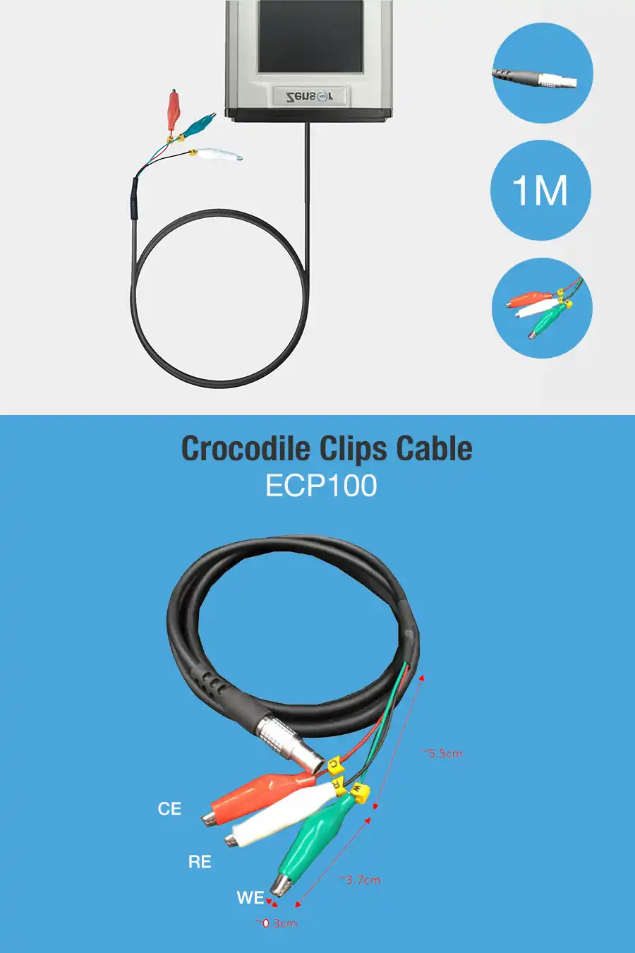  multiple connector & cable of
                                        electrochemical
                                        potentiostat/simulator-Zensor
                                        R&D-ECAS100